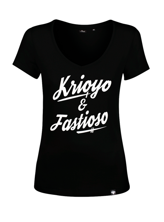 Krioyo y Fastioso Woman Black t-shirt front