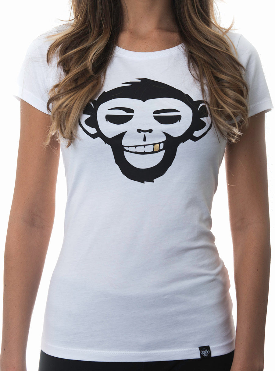 Bruá Monkey Woman White t-shirt front model