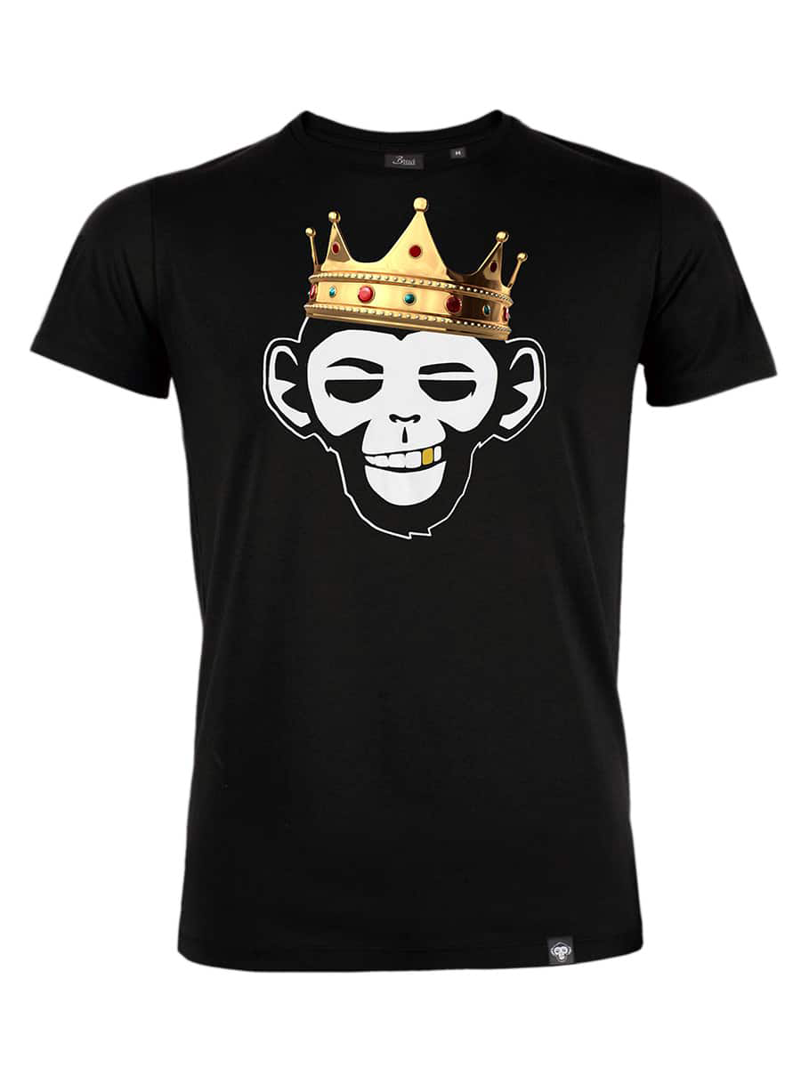 Bruá Monkey Crown Black t-shirt front
