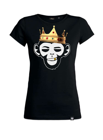 Bruá Monkey Crown Woman Black t-shirt front