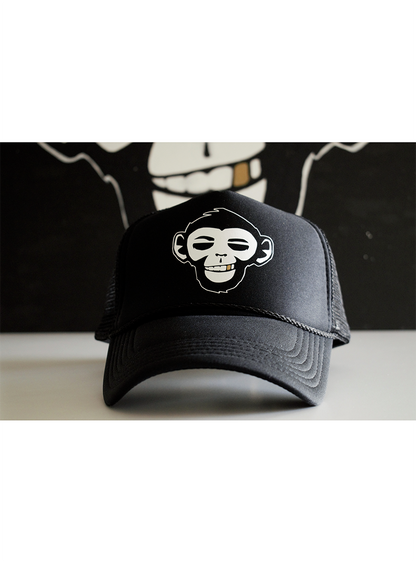 Monkey black trucker cap