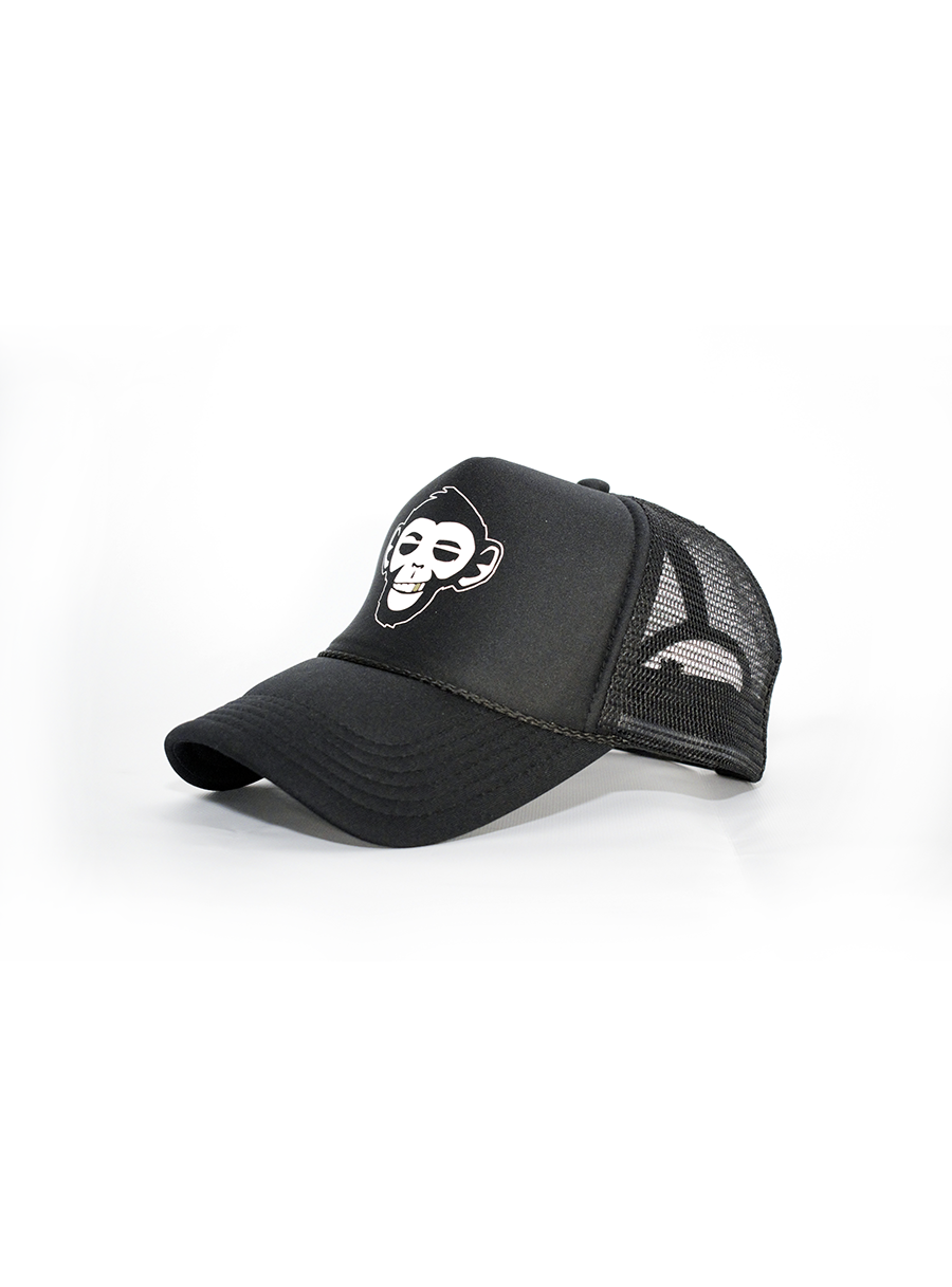 Monkey black trucker cap